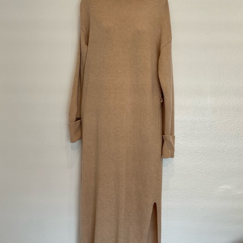 Paige Raundi shoulder cutout long sleeve wool blend Sweater Dress